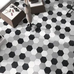 Carrelage sol hexagonal...