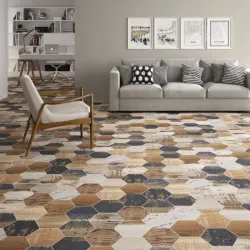 Carrelage sol hexagonal...