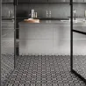 Carrelage sol effet carreaux de ciment Paris black 16,516,5 cm