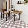 Carrelage sol effet carreaux de ciment Paris bordeaux 33,15x33,15 cm