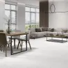 Carrelage sol effet béton Concretum Blanc grisé60x120 cm