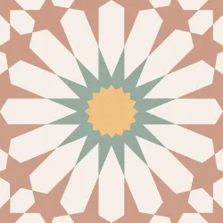 Carrelage sol effet carreaux de cimentTaco Vintage soleil bordeaux 16,5x16,5 cm