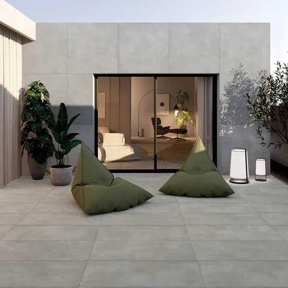 Carrelage sol effet béton Inédit gris fumée 30x60 cm