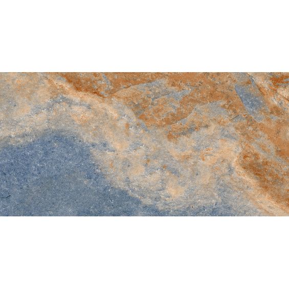 Carrelage sol extérieur effet Pierre de Bali Ubud bleu R11 3060cm